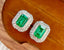 14K GOLD 2.15 CT VIVID GREEN NATURAL EMERALD & DIAMOND EARRINGS