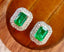 14K GOLD 2.15 CT VIVID GREEN NATURAL EMERALD & DIAMOND EARRINGS