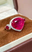 14K GOLD 4.71 CTW NATURAL TOURMALINE & RUBY RING