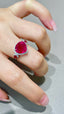 14K GOLD 4.71 CTW NATURAL TOURMALINE & RUBY RING