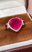 14K GOLD 4.71 CTW NATURAL TOURMALINE & RUBY RING