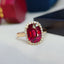 14K GOLD 2.70 CT NATURAL TOURMALINE & DIAMOND RING