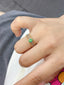 14K GOLD 0.50 CT NATURAL EMERALD RING