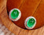 14K GOLD 2.56 CT VIVID GREEN NATURAL EMERALD & DIAMOND EARRINGS