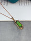 14K GOLD 2.45 CT NATURAL TOURMALINE & DIAMOND PENDANT( WITHOUT CHAIN )