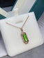 14K GOLD 2.45 CT NATURAL TOURMALINE & DIAMOND PENDANT( WITHOUT CHAIN )