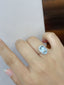 14K GOLD 3.50 CT NATURAL AQUAMARINE & DIAMOND RING