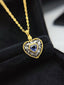 14K GOLD 0.80 CT NATURAL SAPPHIRE & DIAMOND PENDANT( WITHOUT CHAIN )