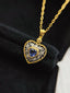 14K GOLD 0.80 CT NATURAL SAPPHIRE & DIAMOND PENDANT( WITHOUT CHAIN )