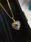 14K GOLD 0.80 CT NATURAL SAPPHIRE & DIAMOND PENDANT( WITHOUT CHAIN )