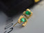 14K GOLD 0.80 CT NATURAL EMERALD & DIAMOND EARRINGS