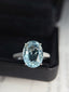 14K GOLD 4.50 CT NATURAL AQUAMARINE RING
