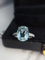 14K GOLD 4.50 CT NATURAL AQUAMARINE RING