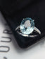 14K GOLD 4.50 CT NATURAL AQUAMARINE RING