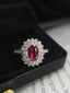 14K GOLD 1.96 CTW NATURAL RUBY & DIAMOND RING/PENDANT( WITHOUT CHAIN )