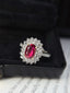 14K GOLD 1.96 CTW NATURAL RUBY & DIAMOND RING/PENDANT( WITHOUT CHAIN )