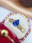 14K GOLD 1.15 CT NATURAL SAPPHIRE & DIAMOND RING