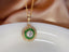 14K GOLD 1.00 CT NATURAL TSAVORITE & DIAMOND & SAPPHIRE PENDANT( WITHOUT CHAIN )