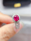 14K GOLD 1.10 CT NATURAL RUBY & DIAMOND RING