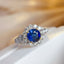 14K GOLD 2.47 CTW NATURAL SAPPHIRE & DIAMOND RING