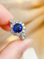 14K GOLD 2.47 CTW NATURAL SAPPHIRE & DIAMOND RING