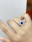 14K GOLD 2.47 CTW NATURAL SAPPHIRE & DIAMOND RING