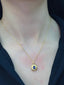 14K GOLD 0.70 CT NATURAL SAPPHIRE & DIAMOND PENDANT( WITHOUT CHAIN )