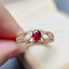 14K GOLD 0.50 CT NATURAL RUBY & DIAMOND RING
