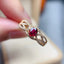 14K GOLD 0.50 CT NATURAL RUBY & DIAMOND RING