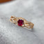 14K GOLD 0.50 CT NATURAL RUBY & DIAMOND RING