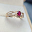 14K GOLD 0.50 CT NATURAL RUBY & DIAMOND RING