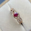 14K GOLD 0.50 CT NATURAL RUBY & DIAMOND RING