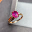 14K GOLD 1.60 CT NATURAL RUBY & SAPPHIRE RING