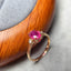 14K GOLD 1.60 CT NATURAL RUBY & SAPPHIRE RING
