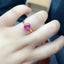 14K GOLD 1.60 CT NATURAL RUBY & SAPPHIRE RING