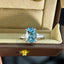14K GOLD 3.97 CTW NATURAL AQUAMARINE & TOPAZ RING