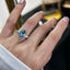 14K GOLD 3.97 CTW NATURAL AQUAMARINE & TOPAZ RING