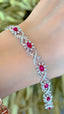 14K GOLD 4.6 CT NATURAL RUBY & DIAMOND BRACELET