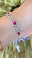 14K GOLD 4.6 CT NATURAL RUBY & DIAMOND BRACELET