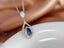 14K GOLD 1.10 CT NATURAL SAPPHIRE & DIAMOND PENDANT( WITHOUT CHAIN )
