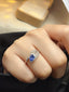 14K GOLD 1.00 CT NATURAL SAPPHIRE & DIAMOND RING