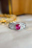 14K GOLD 0.68 CT NATURAL RUBY & DIAMOND RING