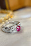 14K GOLD 0.68 CT NATURAL RUBY & DIAMOND RING