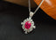 14K GOLD 1.10 CT NATURAL RUBY & DIAMOND PENDANT( WITHOUT CHAIN )