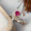 14K GOLD 0.45 CT NATURAL RUBY & DIAMOND RING