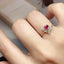 14K GOLD 0.45 CT NATURAL RUBY & DIAMOND RING