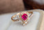 14K GOLD 0.45 CT NATURAL RUBY & DIAMOND RING