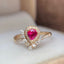 14K GOLD 0.45 CT NATURAL RUBY & DIAMOND RING