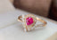 14K GOLD 0.45 CT NATURAL RUBY & DIAMOND RING