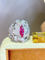 14K GOLD 2 CTW NATURAL RUBY & DIAMOND RING